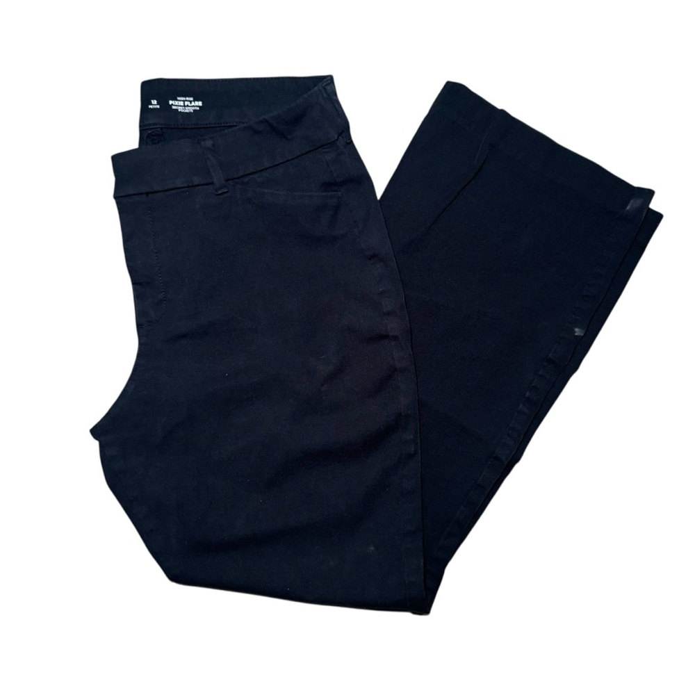 Old Navy High Waisted Pixie Flare Pants Size 12 Petite Acadamia Office Siren - Picture 2 of 7
